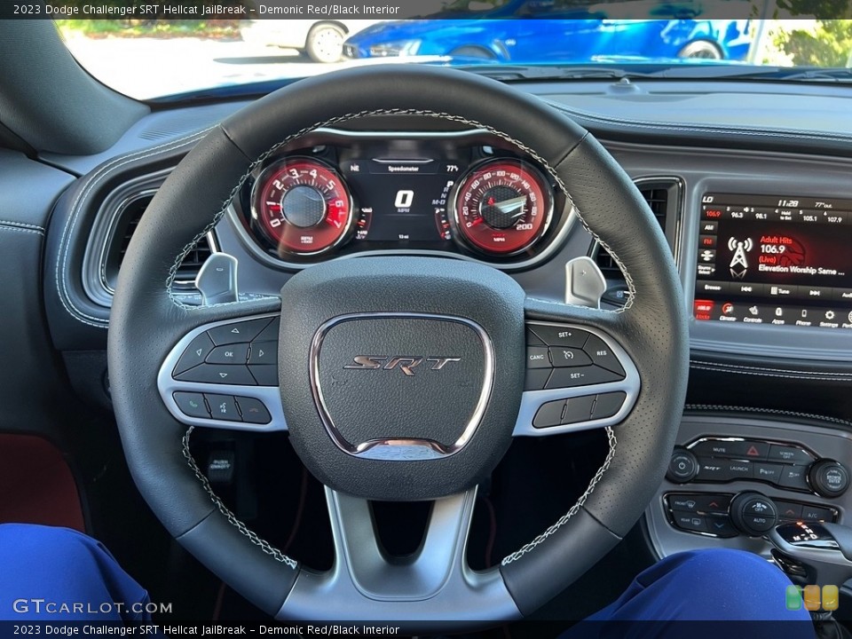 Demonic Red/Black Interior Steering Wheel for the 2023 Dodge Challenger SRT Hellcat JailBreak #146520970