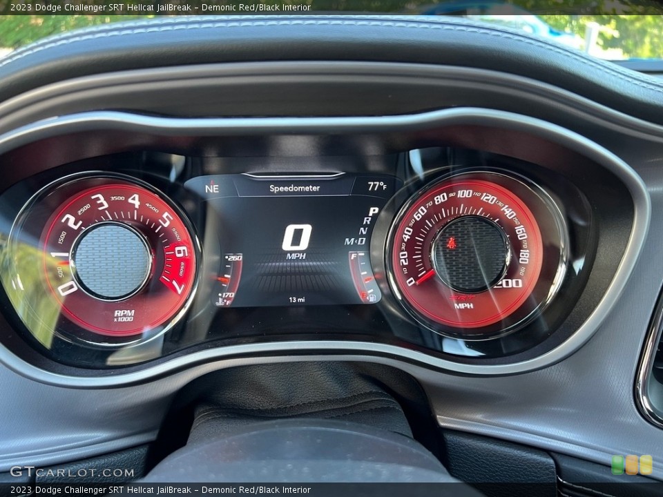 Demonic Red/Black Interior Gauges for the 2023 Dodge Challenger SRT Hellcat JailBreak #146520976