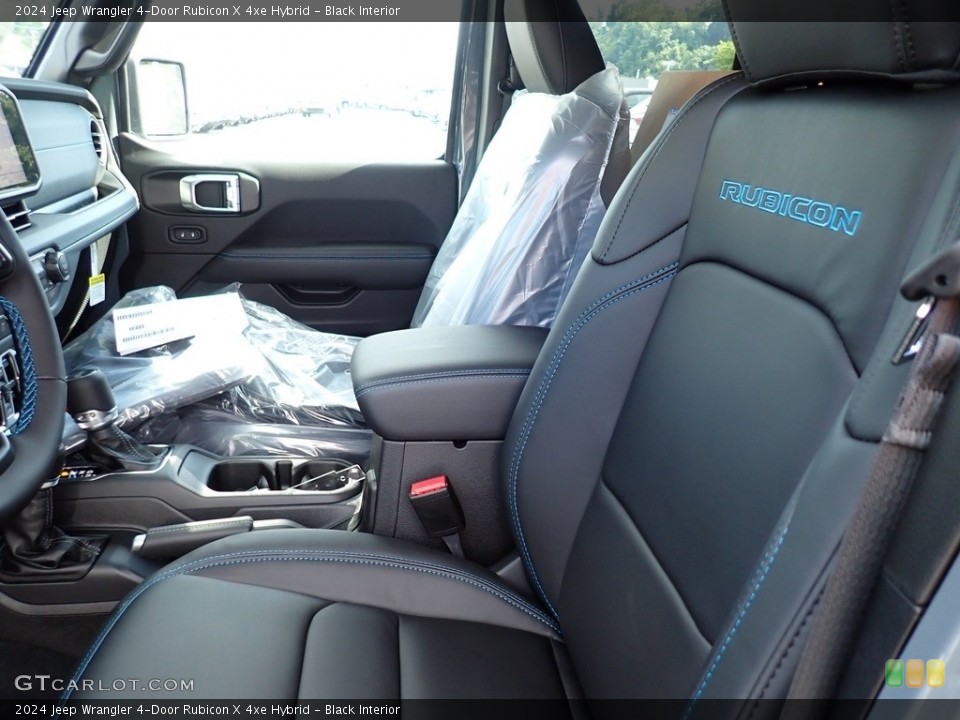 Black Interior Front Seat for the 2024 Jeep Wrangler 4-Door Rubicon X 4xe Hybrid #146521973