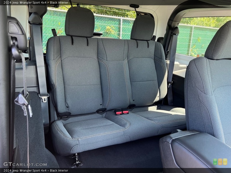 Black Interior Rear Seat for the 2024 Jeep Wrangler Sport 4x4 #146522082