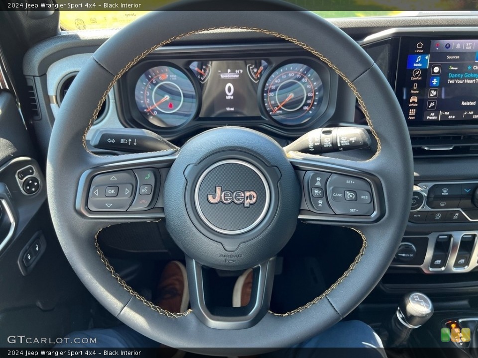 Black Interior Steering Wheel for the 2024 Jeep Wrangler Sport 4x4 #146522104