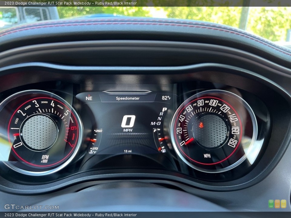 Ruby Red/Black Interior Gauges for the 2023 Dodge Challenger R/T Scat Pack Widebody #146522843