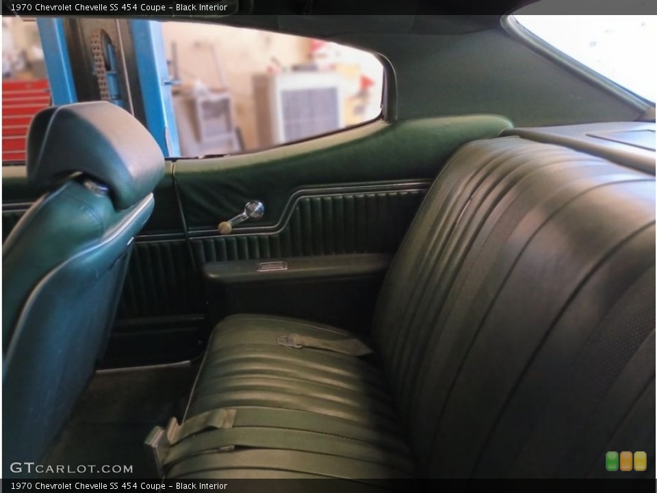 Black Interior Rear Seat for the 1970 Chevrolet Chevelle SS 454 Coupe #146524069