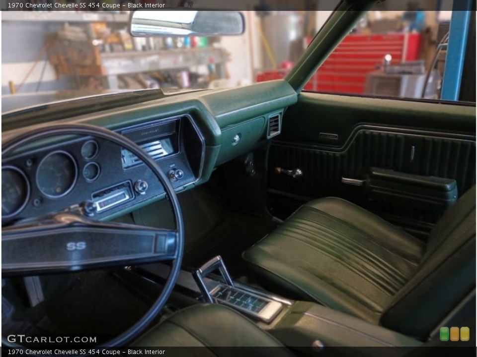 Black Interior Front Seat for the 1970 Chevrolet Chevelle SS 454 Coupe #146524075