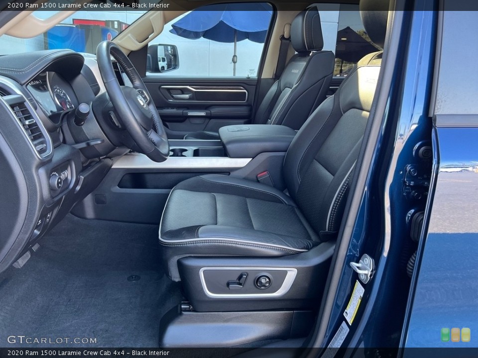 Black Interior Front Seat for the 2020 Ram 1500 Laramie Crew Cab 4x4 #146524207