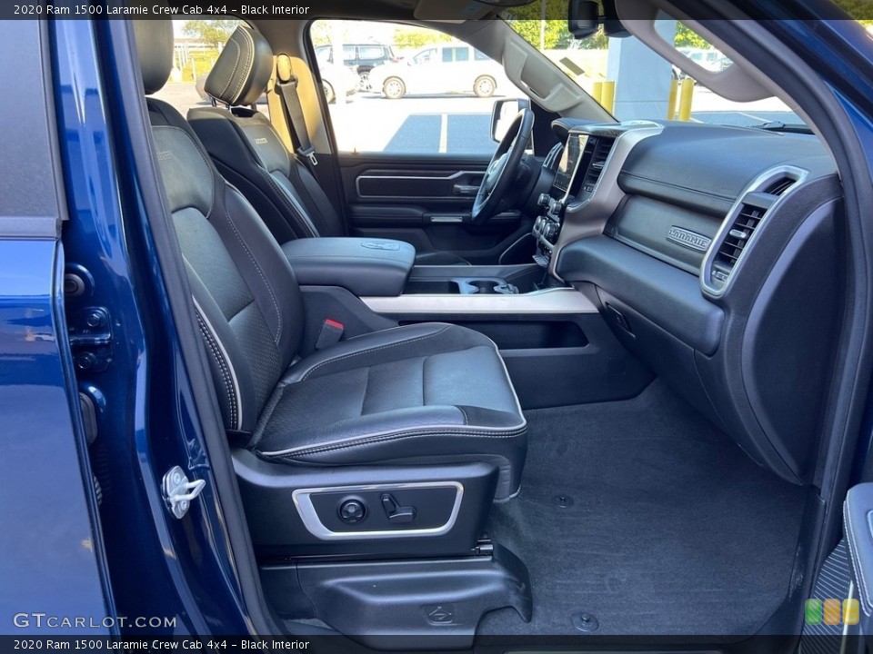 Black Interior Front Seat for the 2020 Ram 1500 Laramie Crew Cab 4x4 #146524225