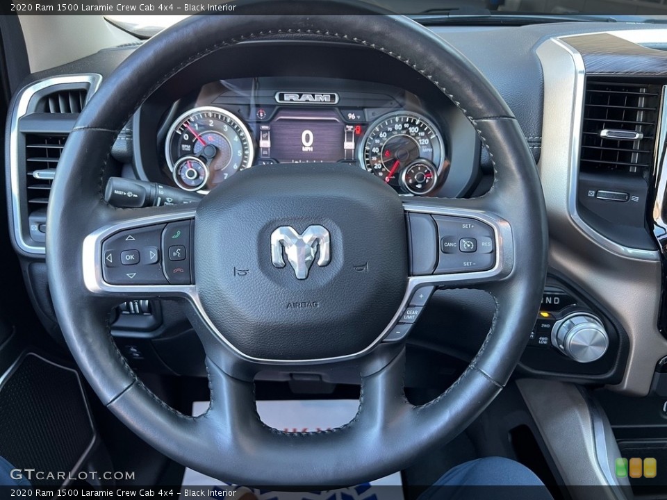 Black Interior Steering Wheel for the 2020 Ram 1500 Laramie Crew Cab 4x4 #146524228
