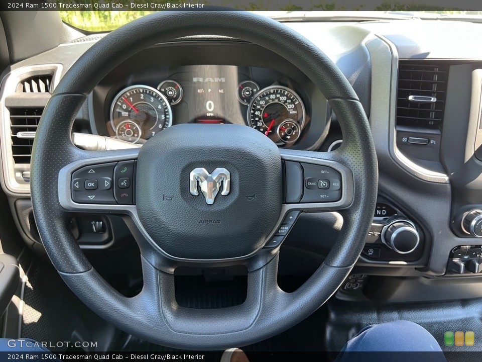 Diesel Gray/Black Interior Steering Wheel for the 2024 Ram 1500 Tradesman Quad Cab #146524399