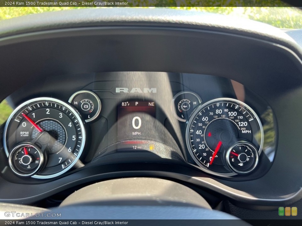Diesel Gray/Black Interior Gauges for the 2024 Ram 1500 Tradesman Quad Cab #146524402