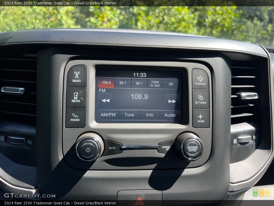 Diesel Gray/Black Interior Audio System for the 2024 Ram 1500 Tradesman Quad Cab #146524408