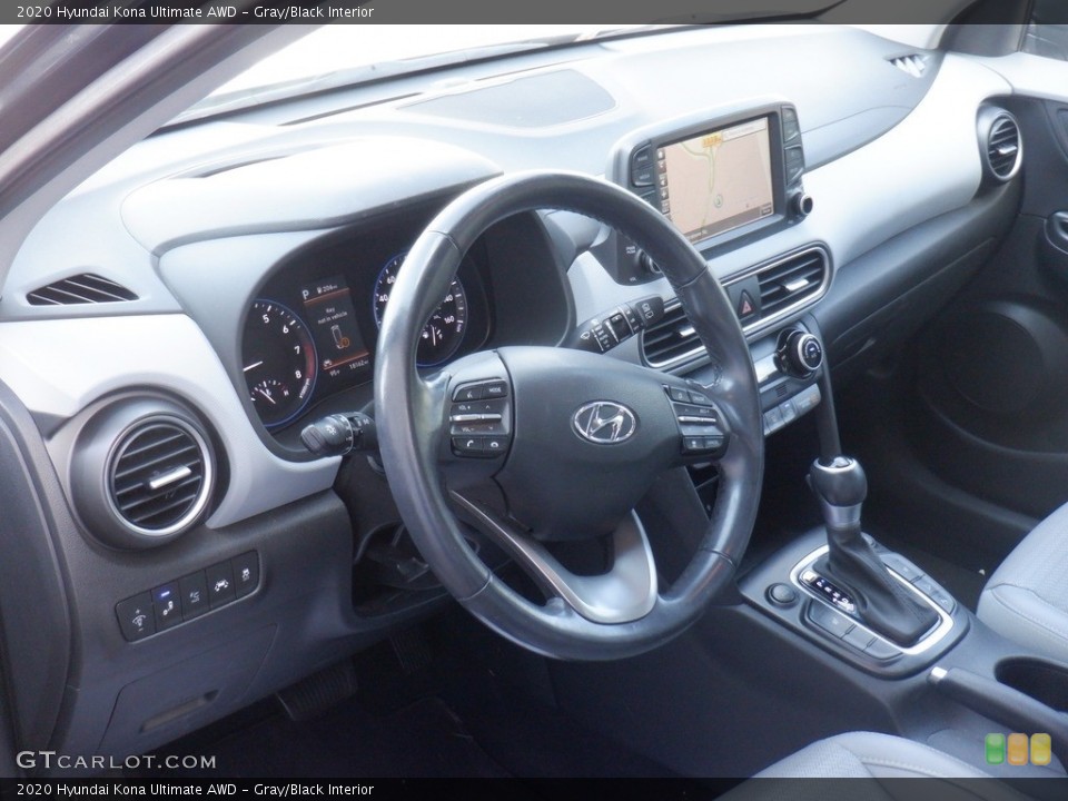 Gray/Black Interior Dashboard for the 2020 Hyundai Kona Ultimate AWD #146524795