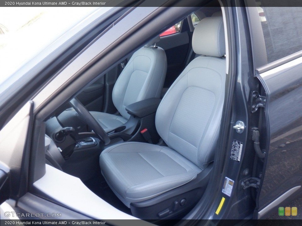 Gray/Black Interior Front Seat for the 2020 Hyundai Kona Ultimate AWD #146524818