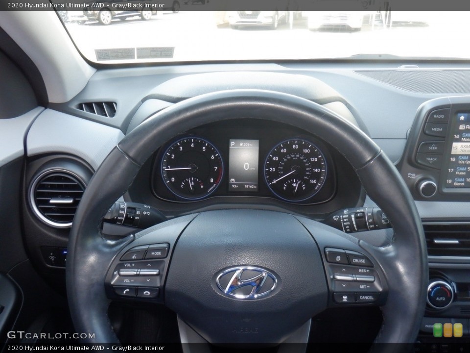 Gray/Black Interior Steering Wheel for the 2020 Hyundai Kona Ultimate AWD #146525117
