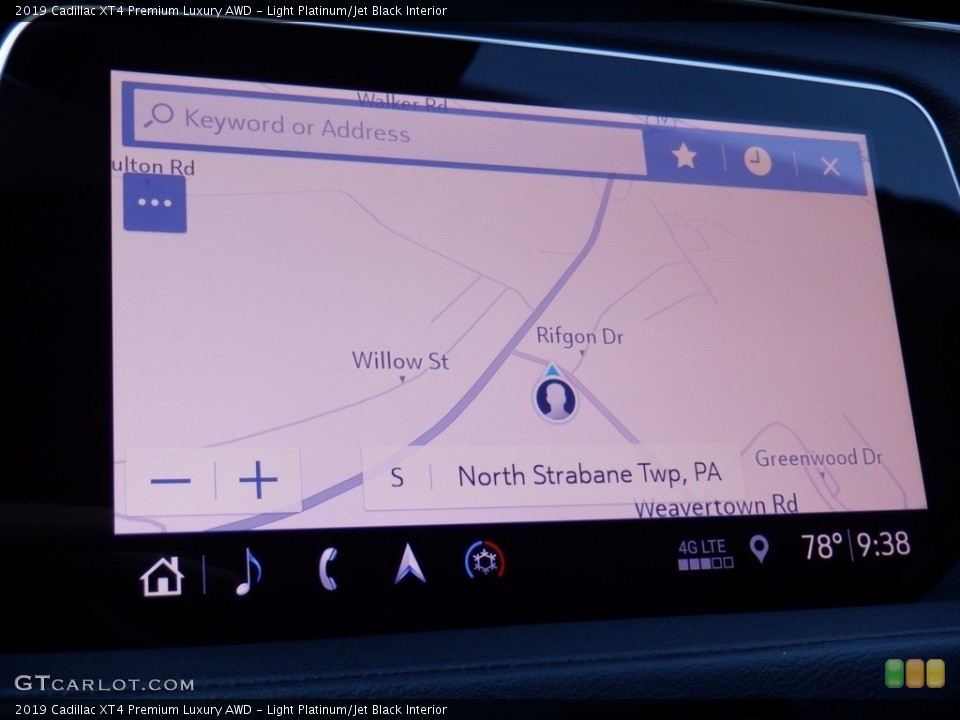 Light Platinum/Jet Black Interior Navigation for the 2019 Cadillac XT4 Premium Luxury AWD #146525384