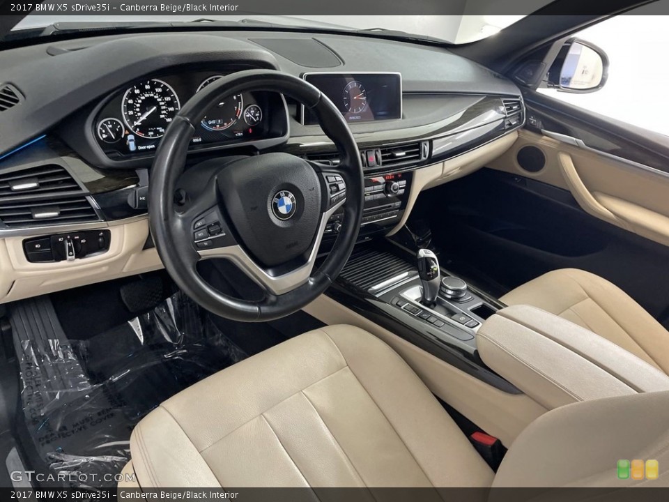Canberra Beige/Black Interior Photo for the 2017 BMW X5 sDrive35i #146525409