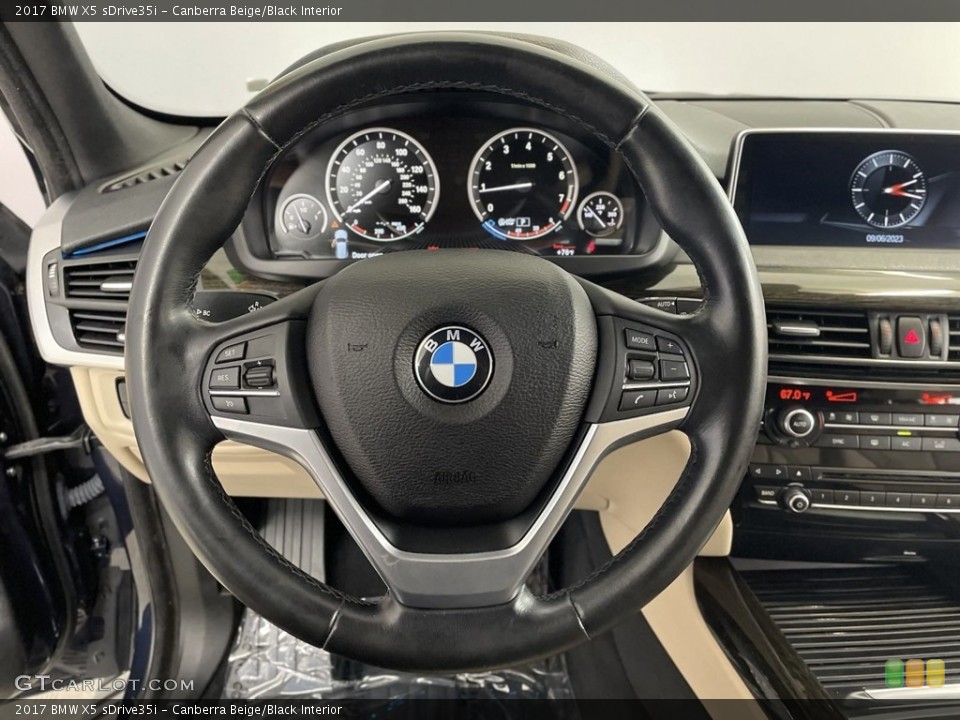 Canberra Beige/Black Interior Steering Wheel for the 2017 BMW X5 sDrive35i #146525463