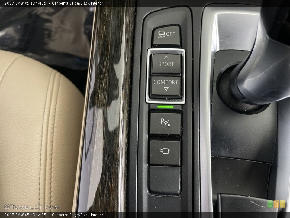 Canberra Beige/Black Interior Controls for the 2017 BMW X5 sDrive35i #146525728