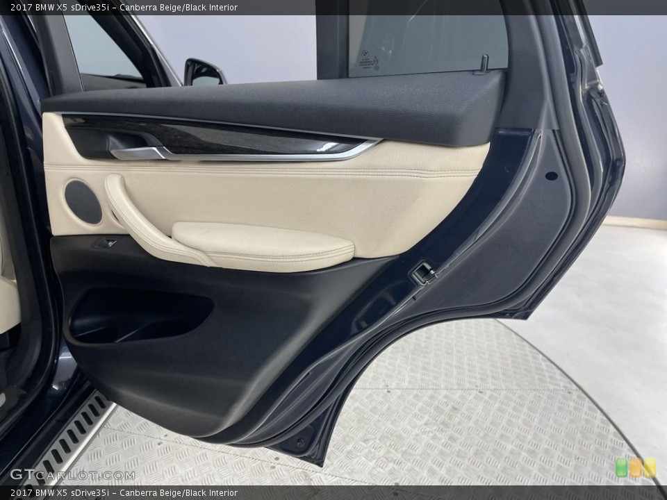 Canberra Beige/Black Interior Door Panel for the 2017 BMW X5 sDrive35i #146525920