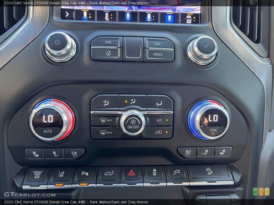 Dark Walnut/Dark Ash Gray Interior Controls for the 2020 GMC Sierra 2500HD Denali Crew Cab 4WD #146526398