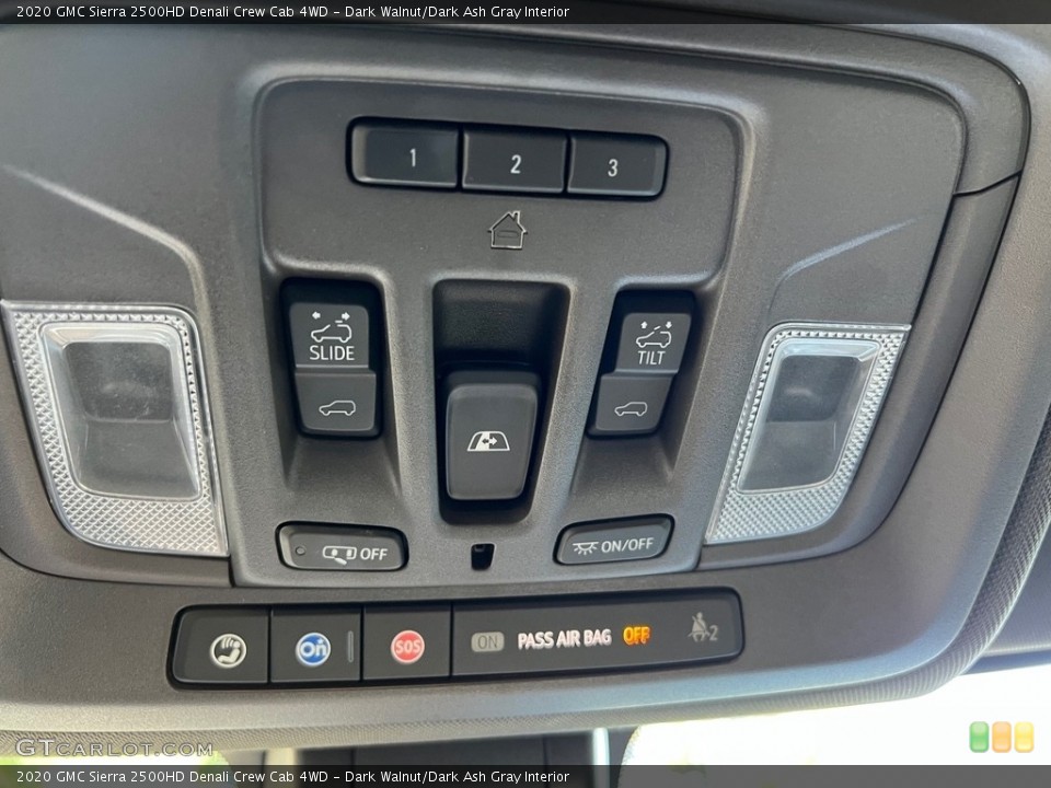 Dark Walnut/Dark Ash Gray Interior Controls for the 2020 GMC Sierra 2500HD Denali Crew Cab 4WD #146526531