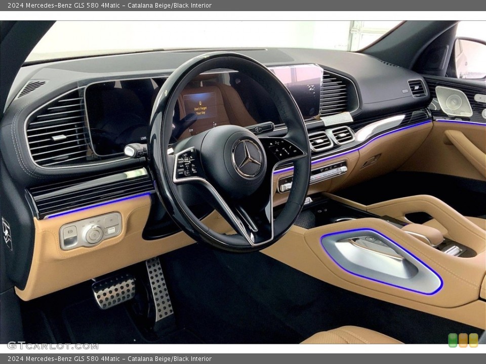 Catalana Beige/Black Interior Dashboard for the 2024 Mercedes-Benz GLS 580 4Matic #146526686