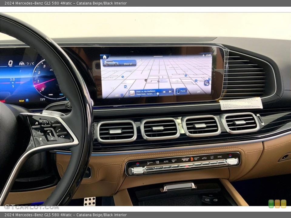 Catalana Beige/Black Interior Navigation for the 2024 Mercedes-Benz GLS 580 4Matic #146526750