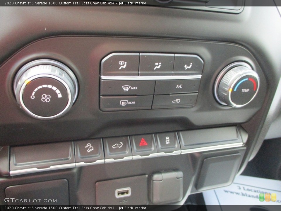 Jet Black Interior Controls for the 2020 Chevrolet Silverado 1500 Custom Trail Boss Crew Cab 4x4 #146526950