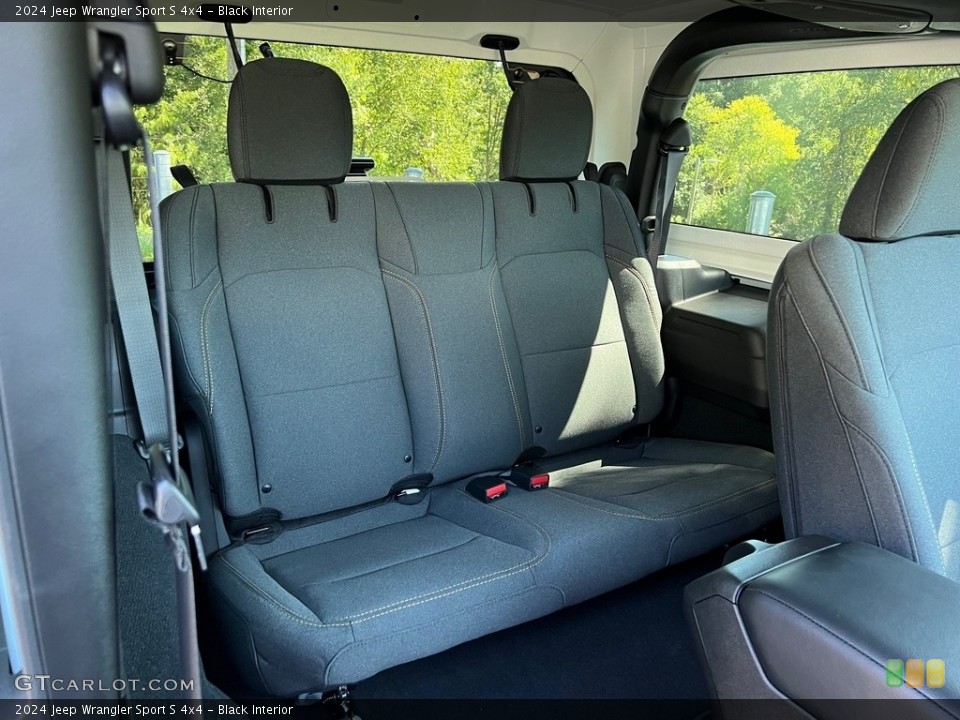 Black Interior Rear Seat for the 2024 Jeep Wrangler Sport S 4x4 #146526957