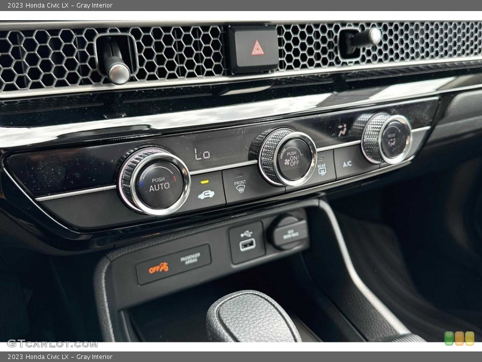 Gray Interior Controls for the 2023 Honda Civic LX #146528231