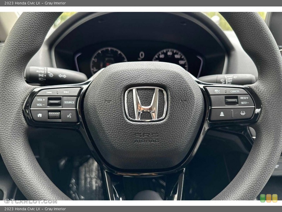 Gray Interior Steering Wheel for the 2023 Honda Civic LX #146528275
