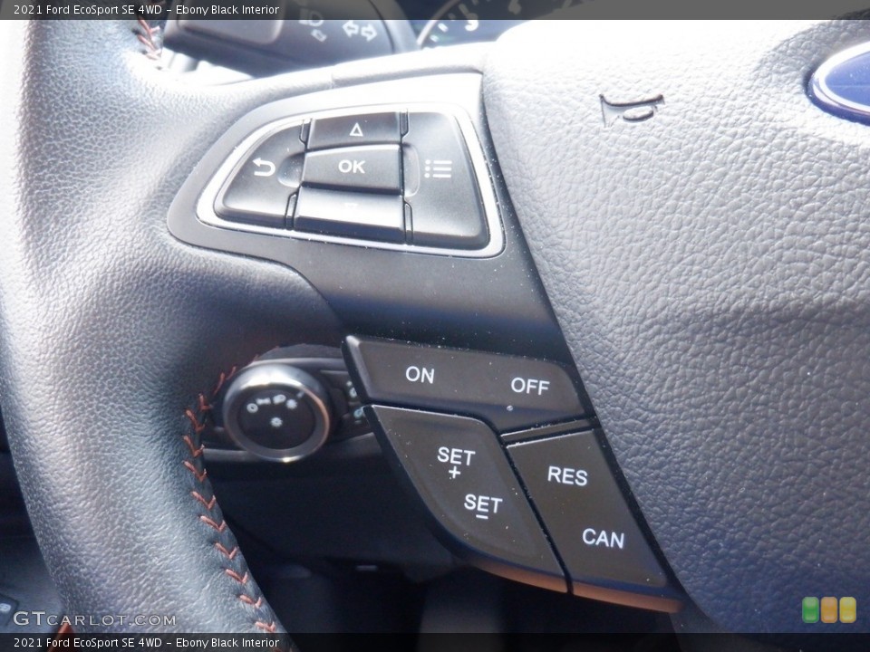 Ebony Black Interior Steering Wheel for the 2021 Ford EcoSport SE 4WD #146529165