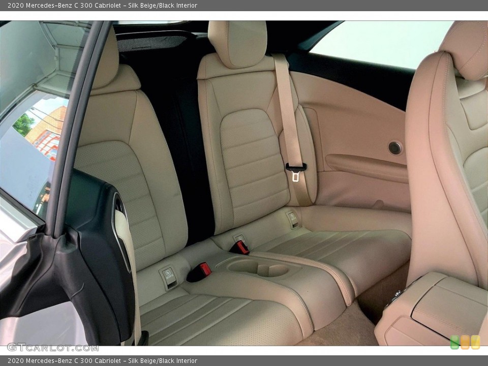 Silk Beige/Black Interior Rear Seat for the 2020 Mercedes-Benz C 300 Cabriolet #146529402