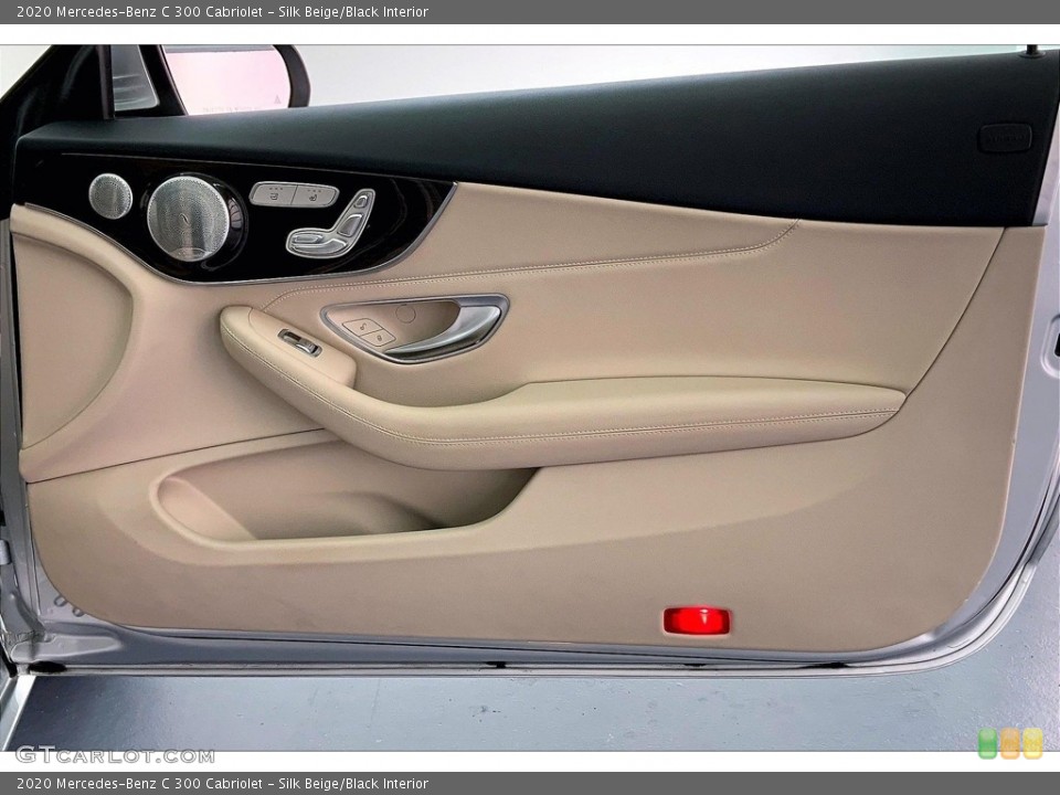 Silk Beige/Black Interior Door Panel for the 2020 Mercedes-Benz C 300 Cabriolet #146529487