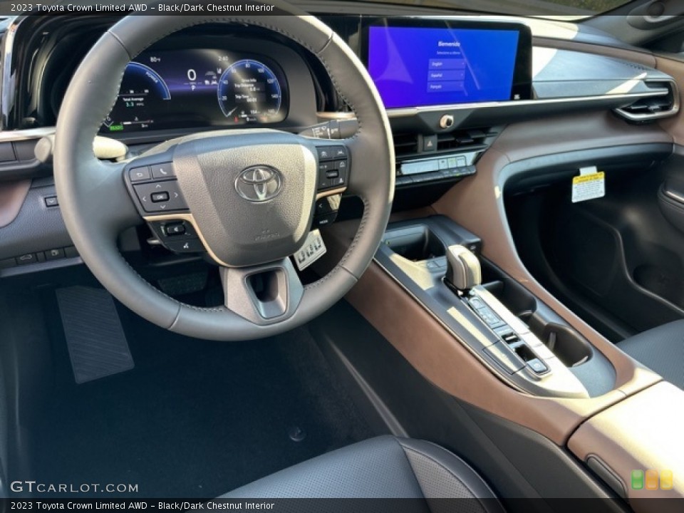 Black/Dark Chestnut Interior Dashboard for the 2023 Toyota Crown Limited AWD #146529537