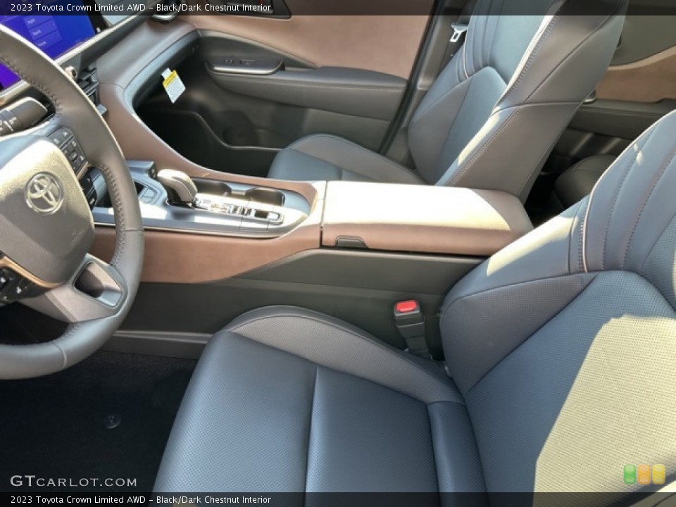 Black/Dark Chestnut 2023 Toyota Crown Interiors
