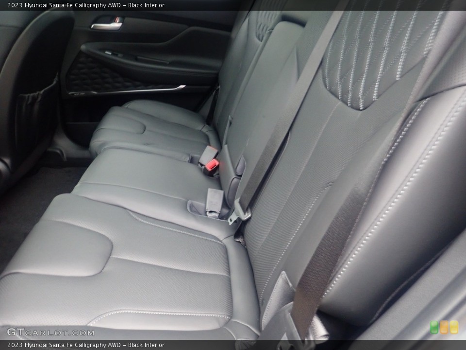 Black Interior Rear Seat for the 2023 Hyundai Santa Fe Calligraphy AWD #146531840