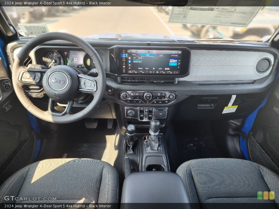 Black Interior Dashboard for the 2024 Jeep Wrangler 4-Door Sport S 4xe Hybrid #146533939