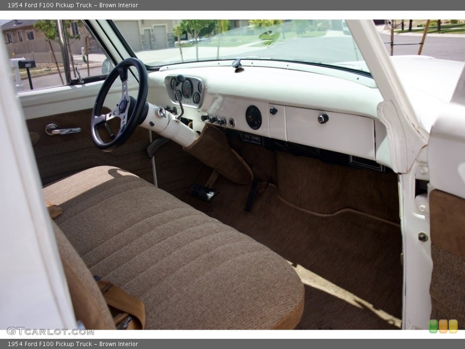 Brown Interior Photo for the 1954 Ford F100 Pickup Truck #146535605