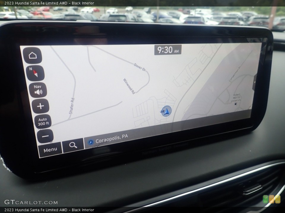 Black Interior Navigation for the 2023 Hyundai Santa Fe Limited AWD #146536088
