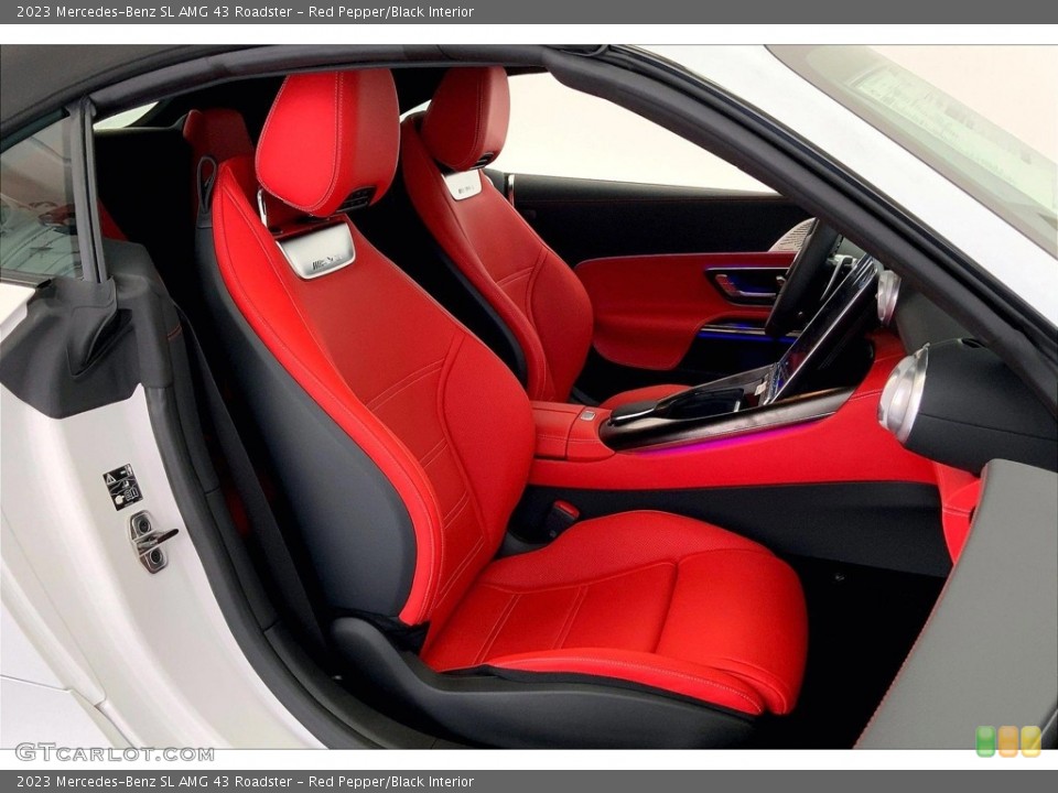 Red Pepper/Black Interior Front Seat for the 2023 Mercedes-Benz SL AMG 43 Roadster #146538706