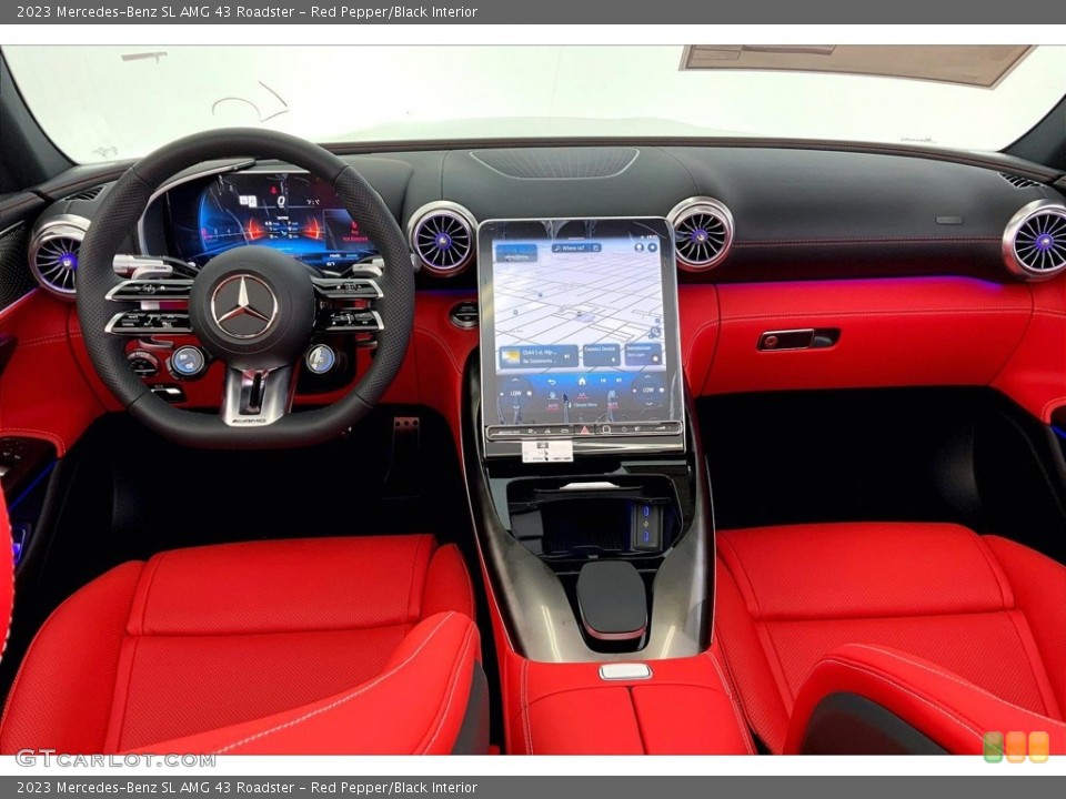 Red Pepper/Black Interior Dashboard for the 2023 Mercedes-Benz SL AMG 43 Roadster #146538715