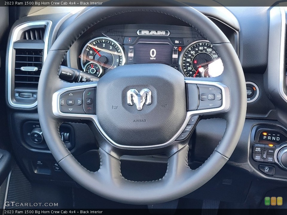 Black Interior Steering Wheel for the 2023 Ram 1500 Big Horn Crew Cab 4x4 #146539476