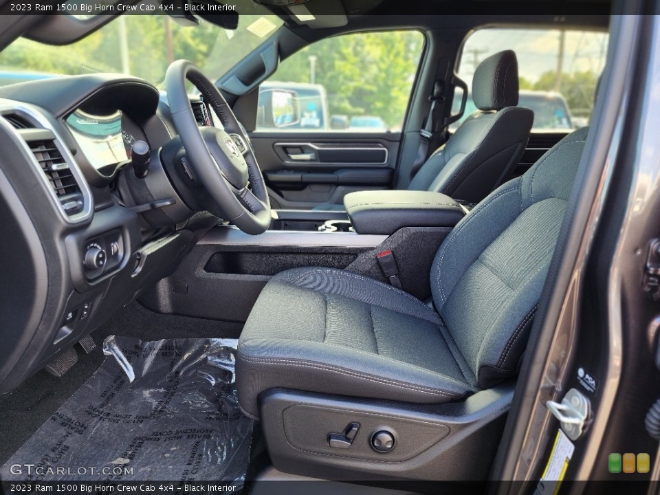 Black Interior Front Seat for the 2023 Ram 1500 Big Horn Crew Cab 4x4 #146539544