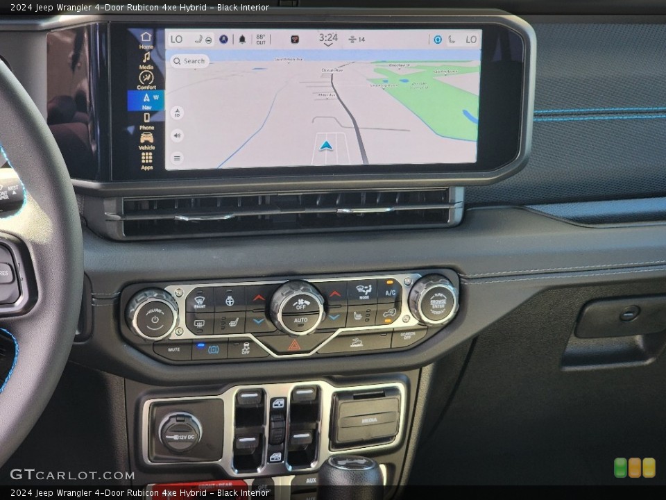 Black Interior Navigation for the 2024 Jeep Wrangler 4-Door Rubicon 4xe Hybrid #146540812