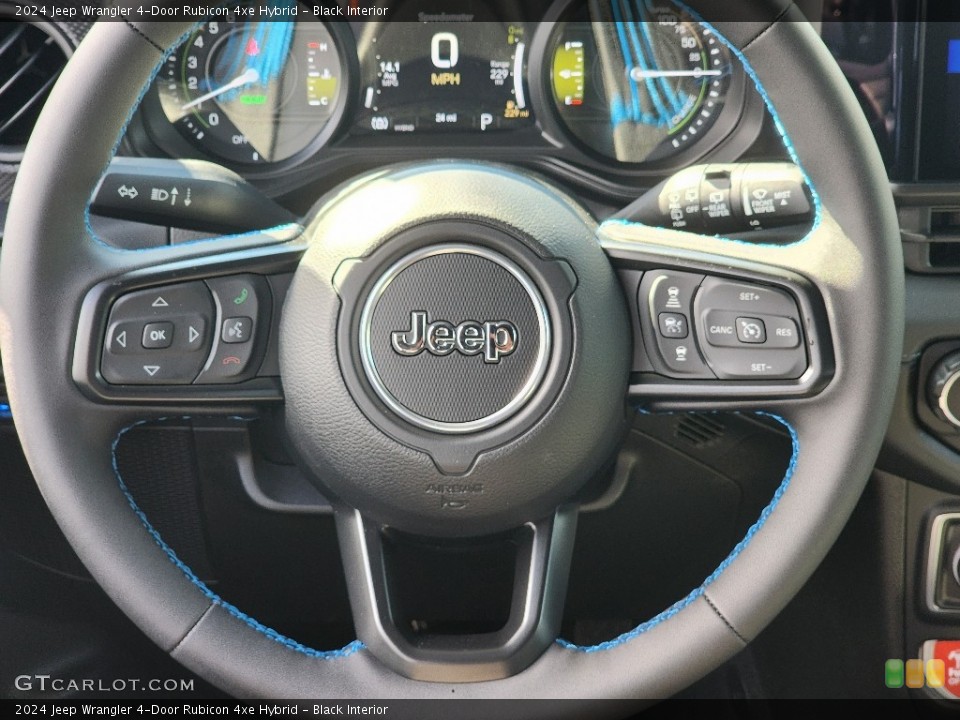 Black Interior Steering Wheel for the 2024 Jeep Wrangler 4-Door Rubicon 4xe Hybrid #146540836