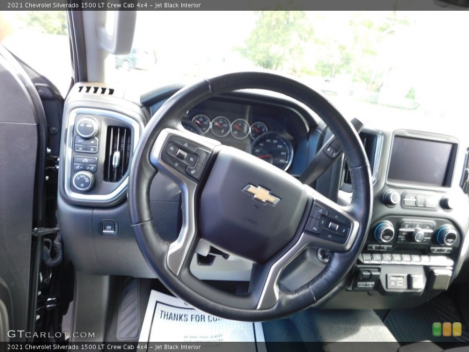 Jet Black Interior Steering Wheel for the 2021 Chevrolet Silverado 1500 LT Crew Cab 4x4 #146542471