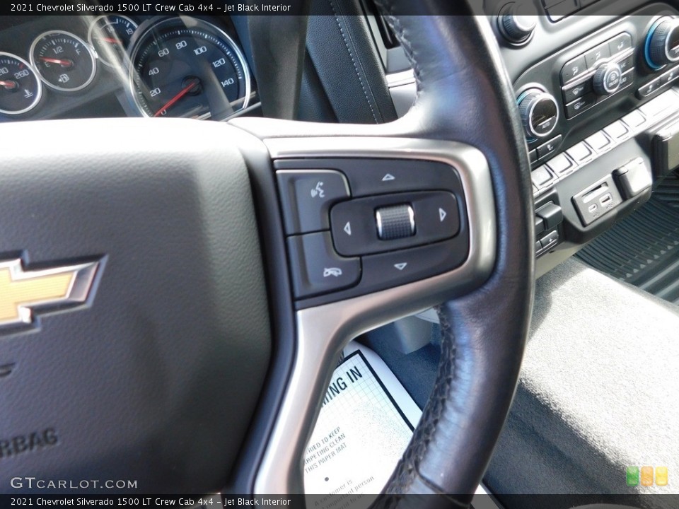 Jet Black Interior Steering Wheel for the 2021 Chevrolet Silverado 1500 LT Crew Cab 4x4 #146542555
