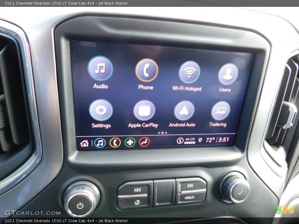 Jet Black Interior Controls for the 2021 Chevrolet Silverado 1500 LT Crew Cab 4x4 #146542645