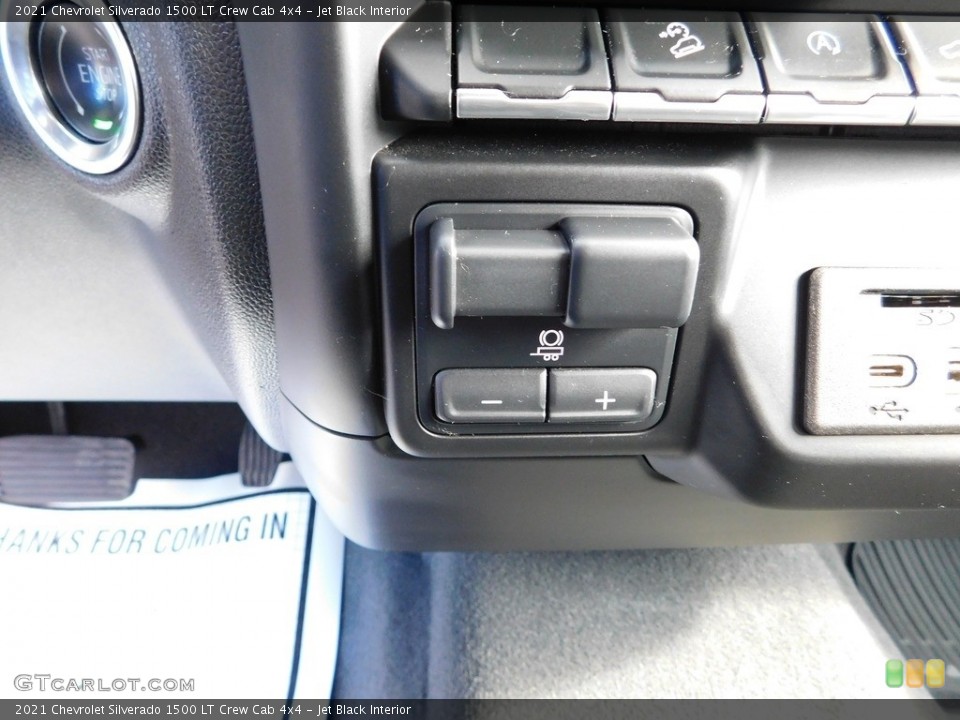 Jet Black Interior Controls for the 2021 Chevrolet Silverado 1500 LT Crew Cab 4x4 #146542690