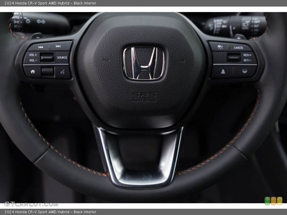 Black Interior Steering Wheel for the 2024 Honda CR-V Sport AWD Hybrid #146542855